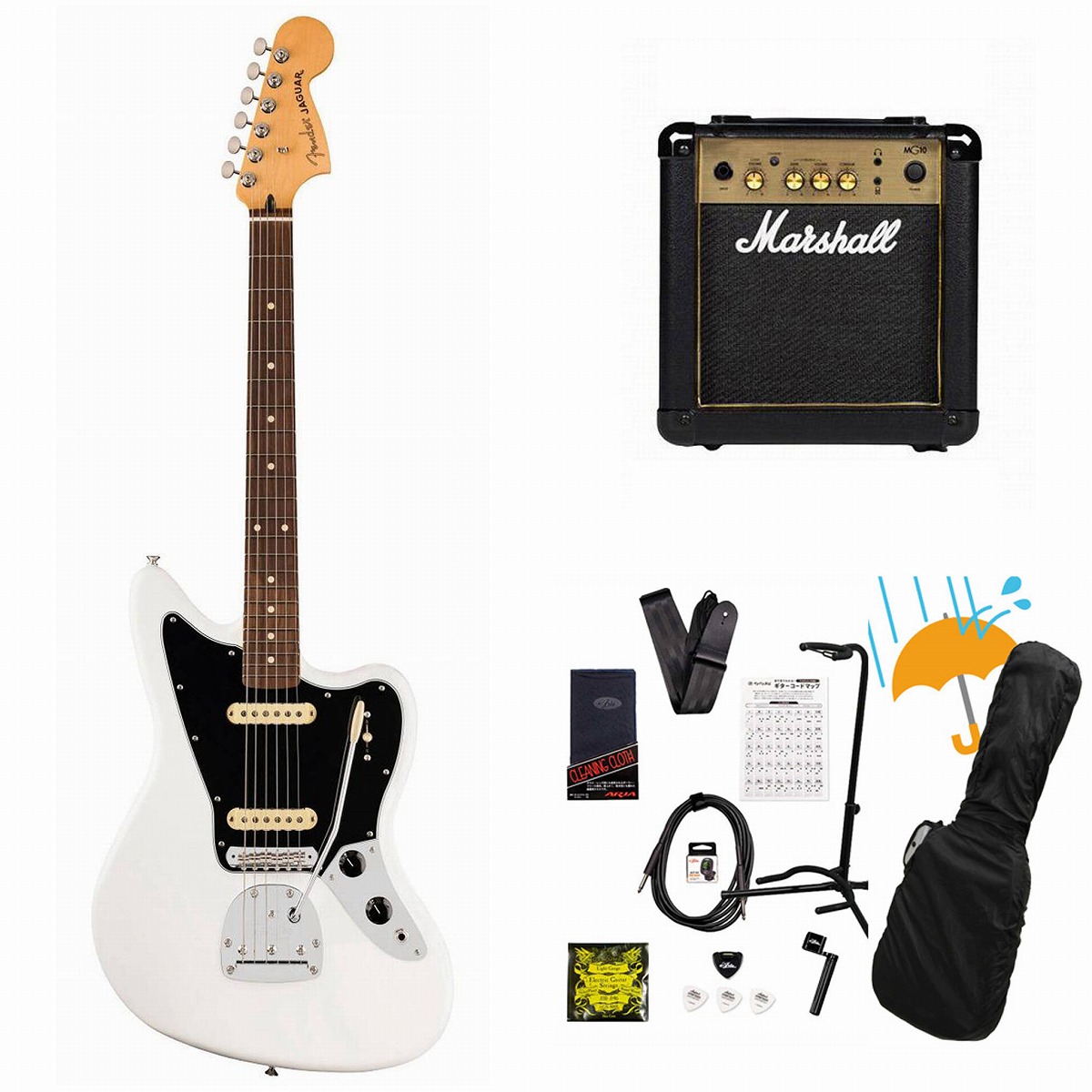 ギター FENDER Player II Jaguar Polar White Fender Player II Jaguar Polar White エレキギター ジャガー