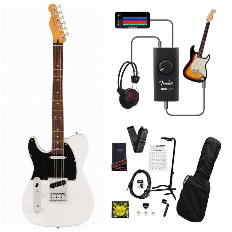 Fender / Player II Telecaster Rosewood FB Polar White  録音＆セッションで上達！Fender Link I/O付き13点セット