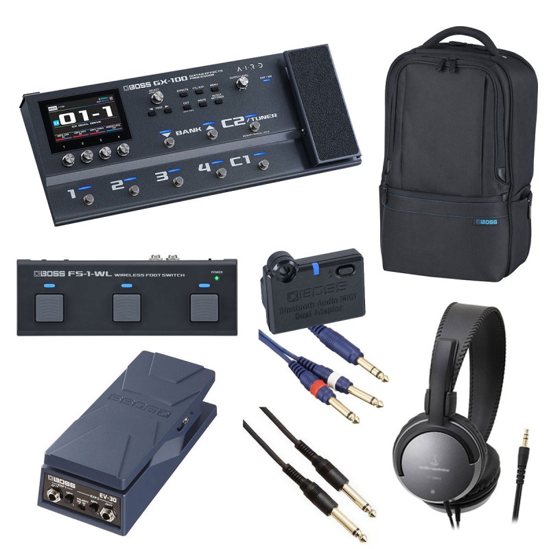 BOSS / GX-100 Guitar Effects Processor[オプションアイテム+BOSS製ユーティリティギグバッグ] FS-1-WL + EV-30 + BT-DUAL