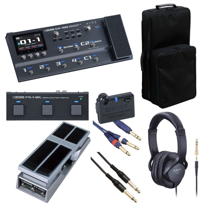 BOSS / GX-100 Guitar Effects Processor[オプションアイテム+リュック式キャリングバッグセット] FS-1-WL + FV-500H + BT-DUAL