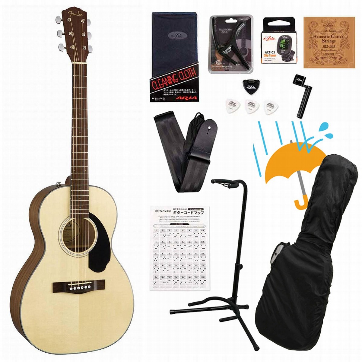 Fender Acoustic / CP-60S Parlor Walnut Fingerboard Natural