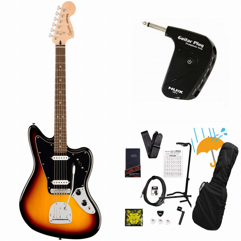 Squier by Fender / Affinity Series Jaguar Laurel Fingerboard Black Pickguard 3-Color Sunburst GP-1アンプ付属エレキギター初心者セットR