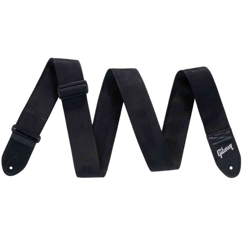 Gibson 純正ストラップ 黒 ギブソン ブラック Gibson / ASBELT-BLK The Seatbelt (Black) ギブソン ストラップ