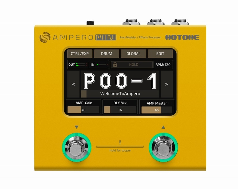 【台数限定リミテッドカラー】HOTONE / AMPERO Mini Marigold アンプモデラー マルチエフェクター 【国内正規品】