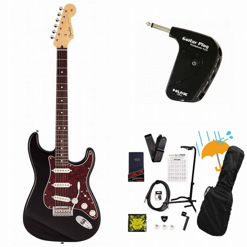Fender / Made in Japan Hybrid II Stratocaster Rosewood FB Black GP-1アンプ付属エレキギター初心者セットR