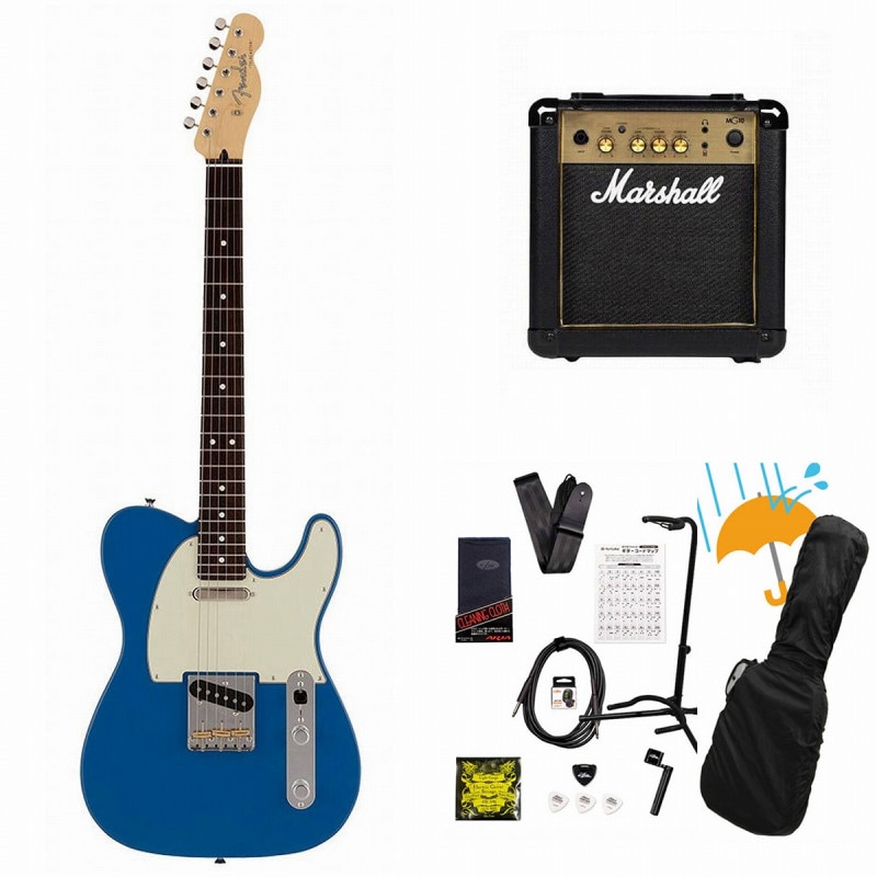 Fender / Made in Japan Hybrid II Telecaster Rosewood FB Forest Blue Marshall MG10アンプ付属エレキギター初心者セットR
