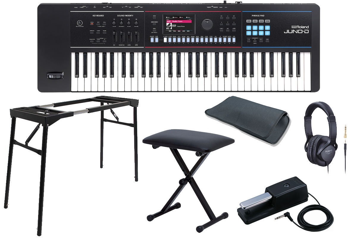 電子ピアノ ROLAND JUNO Di 61鍵盤ケース付き Roland 【展示品一台限りの特価品】JUNO-DS61 (ブラック) 61鍵盤
