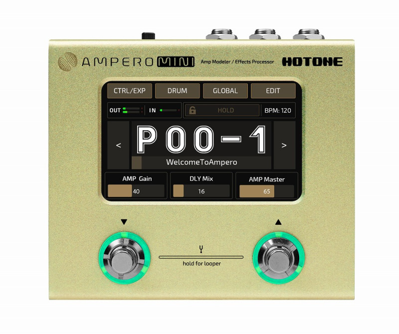 【台数限定リミテッドカラー】HOTONE / AMPERO Mini Mustard アンプモデラー マルチエフェクター 【国内正規品】