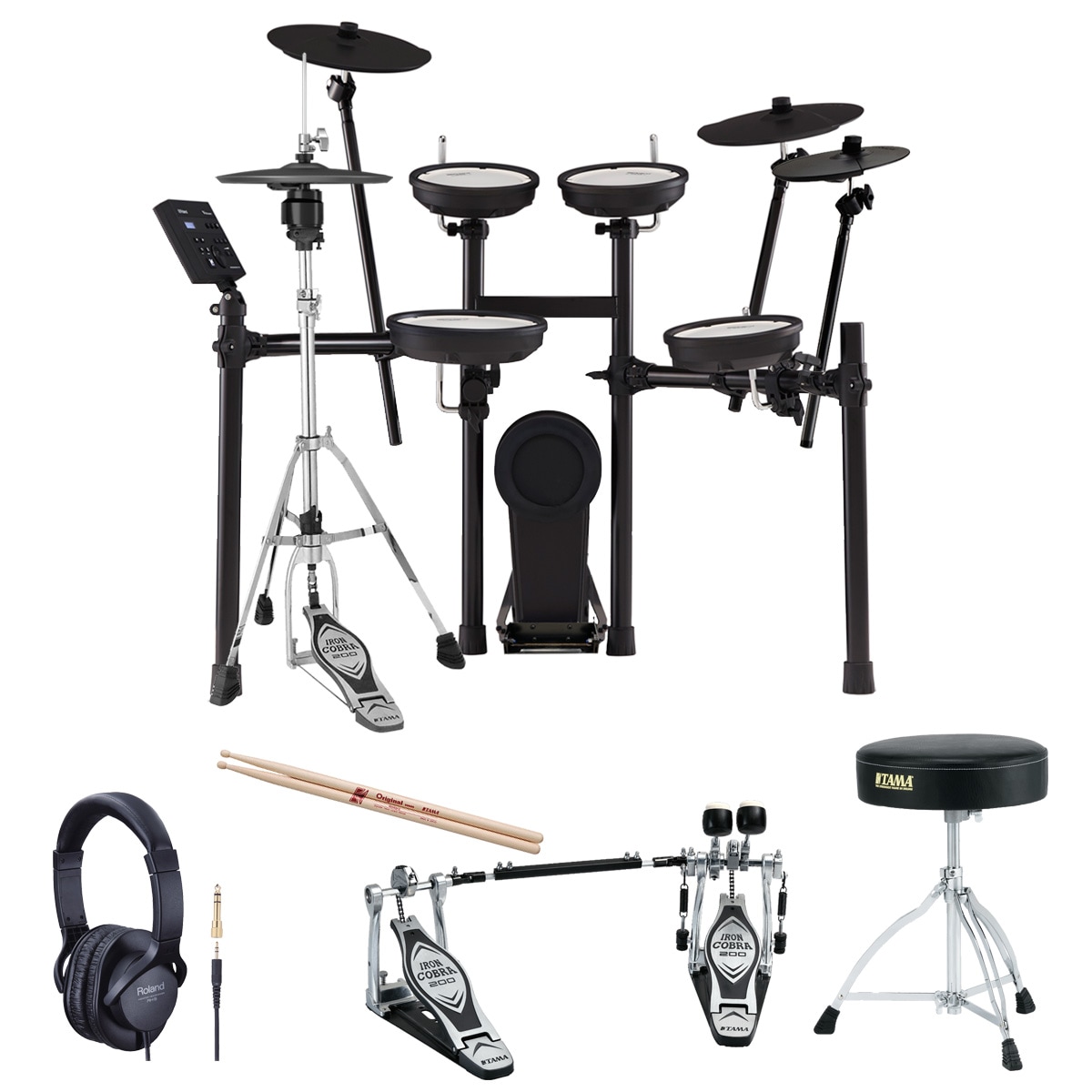 Roland / TD-07KV VH-10アップグレード/3シンバル ツインペダル