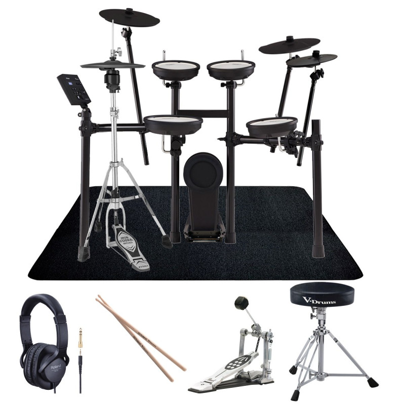 Roland / TD-07KV VH-10アップグレード/3シンバル すぐに使えるフルセット920 w/SELVAドラムマット