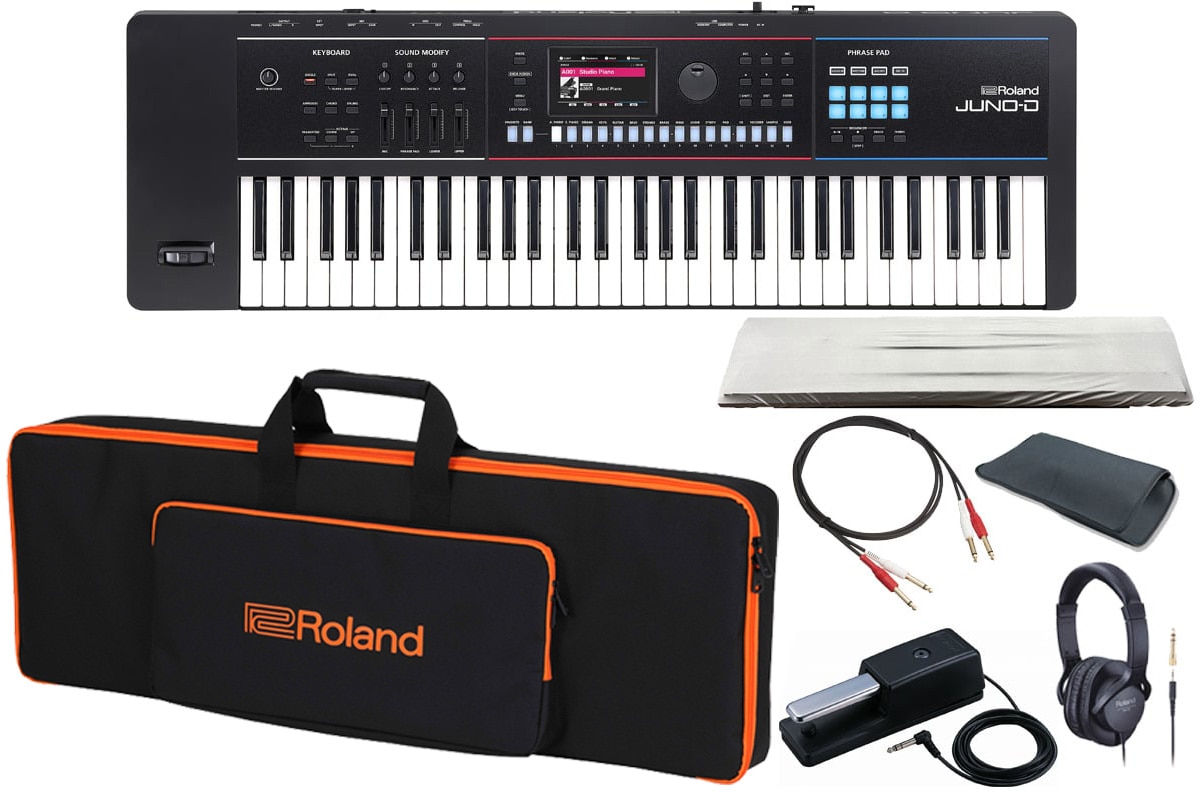 Roland / JUNO-D6 [純正高品位 背負えるキャリング・バッグ＆アクセサリー + ダストカバー セット！] ベロシティー対応  61鍵シンセサイザー | ～88鍵盤 | イシバシ楽器