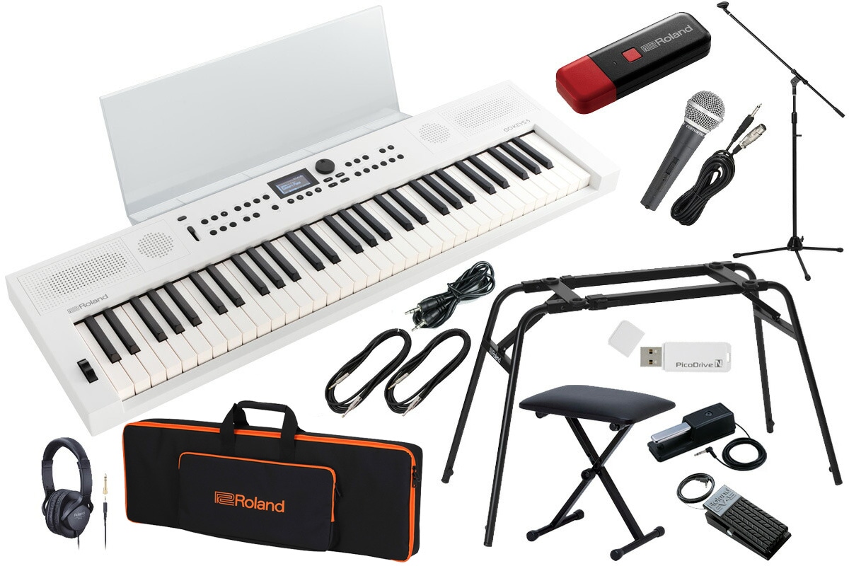 Roland GO:KEYS 5 ホワイト Roland GO:KEYS 5 Keyboard - White | Sweetwater