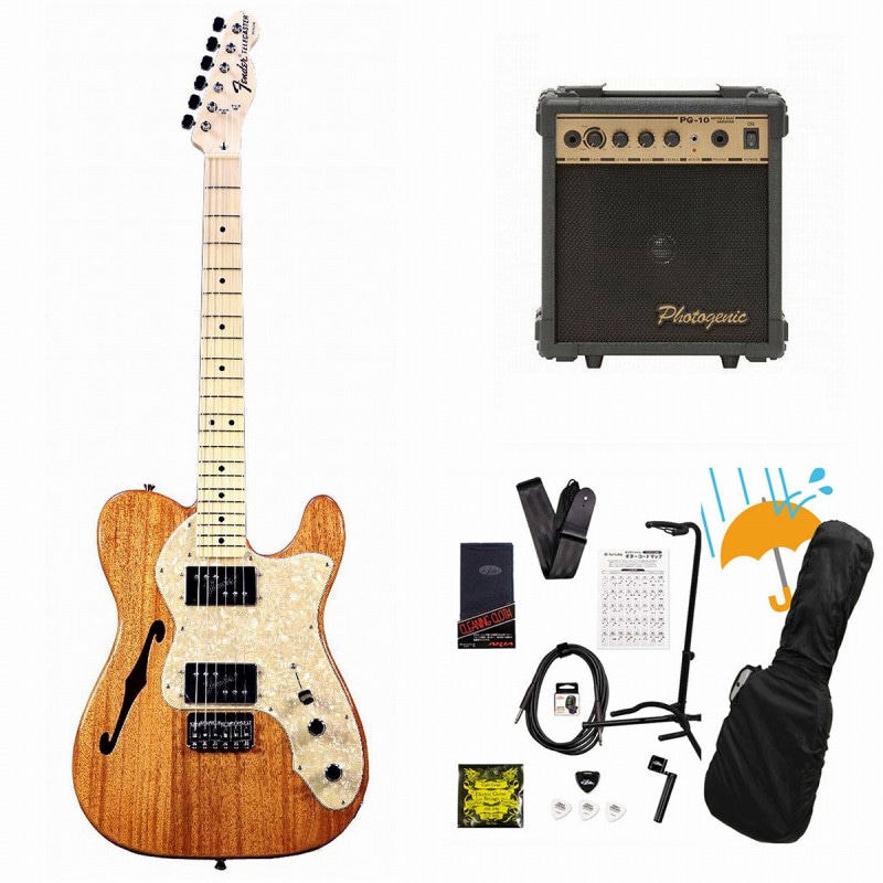 Fender / ISHIBASHI FSR Made in Japan Traditional 70s Telecaster Thinline Natural Mahogany BodyPG-10アンプ付属エレキギター初心者セットR