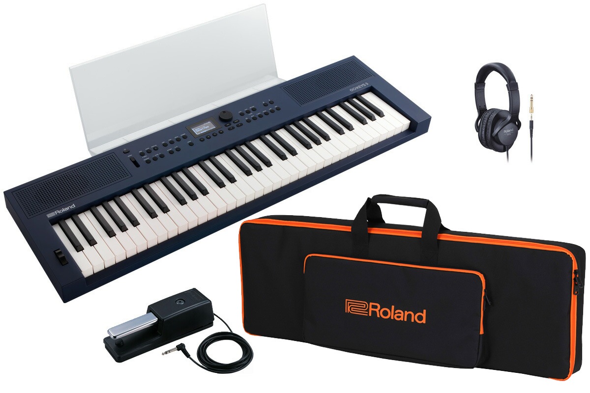 Roland GO:KEYS 本体 ケース ペダル付き　専用ケース付き Roland ローランド / GOKEYS3-MU [背負える純正キャリング・バッグ