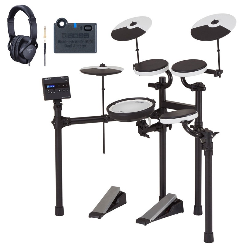 Roland / TD-02KV 電子ドラムキット BT-DUALアダプターとヘッドホン