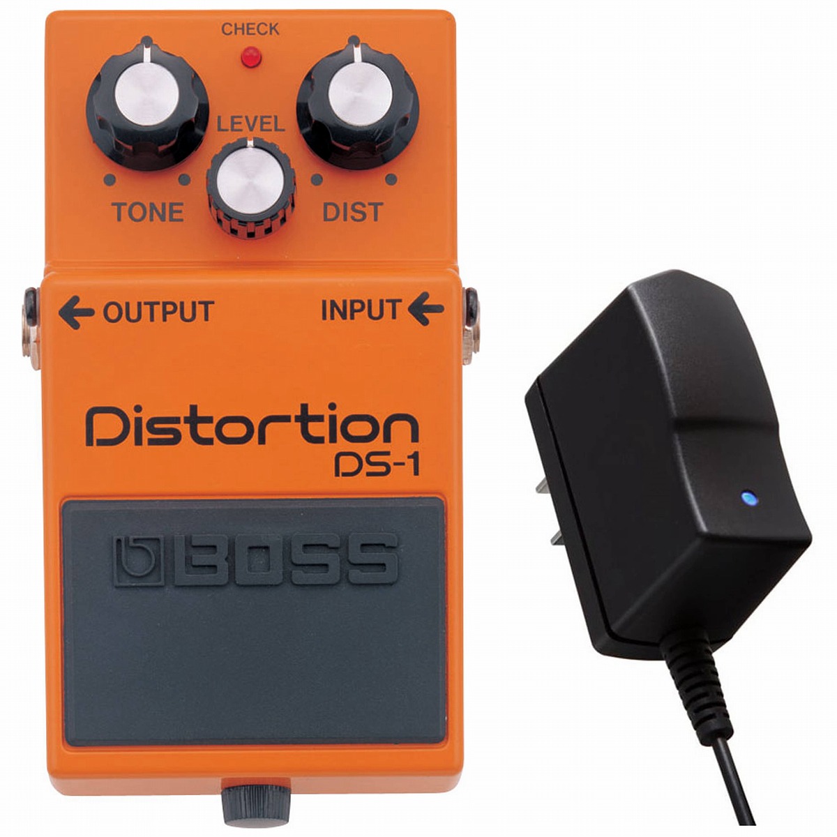 【新品未使用】BOSS DS-1、純正アダプター1個 BOSS / DS-1 Distortion［純正ACアダプター同時購入セット
