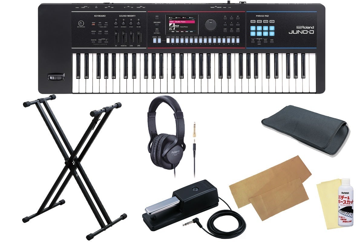 【中古美品】Roland Juno Di シンセサイザー 付属品完品 スタンド付 背負える専用キャリング・ケース プレゼント！》Roland / JUNO-D6