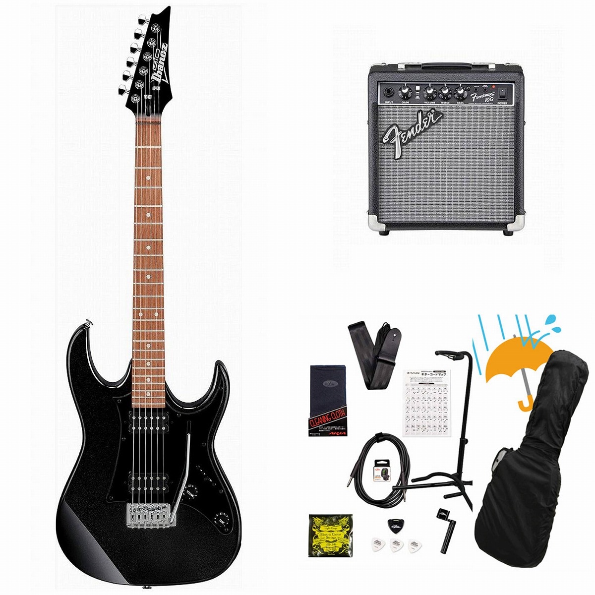 GIO Ibanez　週末限定値下げ Ibanez / GRX20-BK Black Night GIO Series 入門用 海外限定モデル