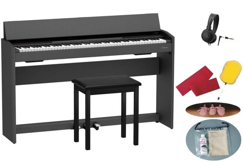(全国組立設置無料)Roland / F107-BK デジタルピアノ《お手入れセットプレゼント：set78332》《ヘッドホンプレゼント2305512876708》【代引不可】