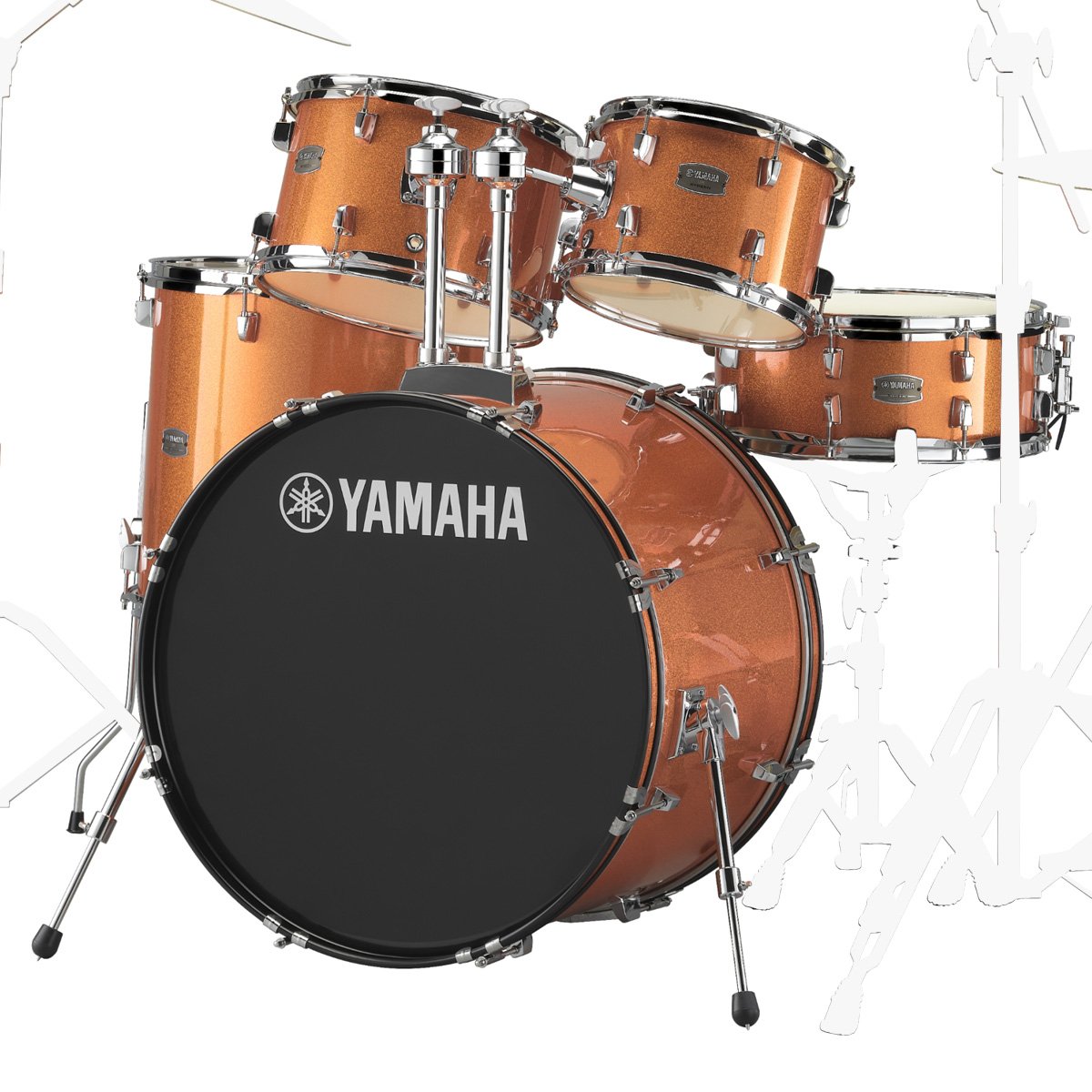 YAMAHA / RDP2F5 ORGオレンジグリッター ライディーン ドラム シェル