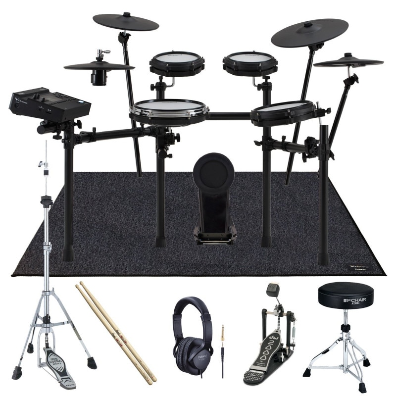 Roland / TD316 DW2000AキックペダルとTAMA1stChairと純正マットを採用したフルセット
