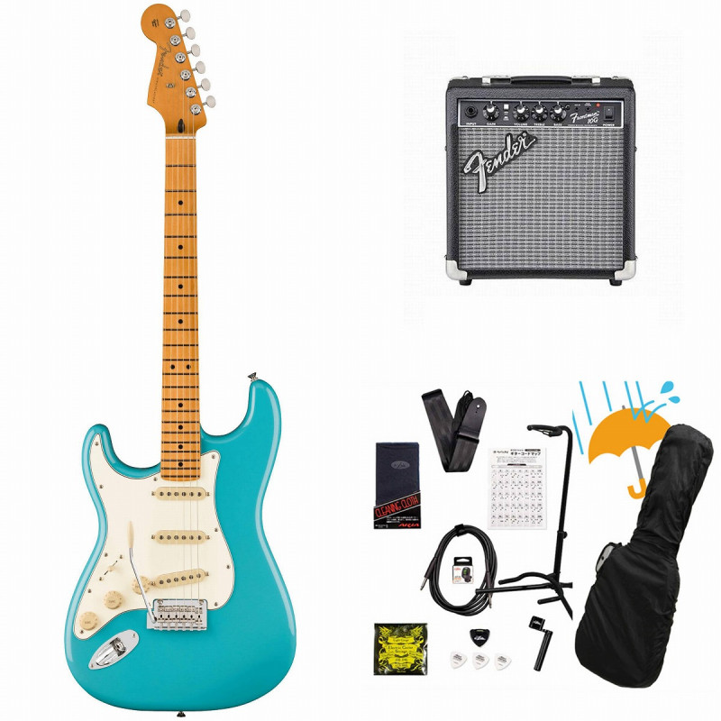 Fender / Player II Stratocaster Left-Handed Maple FB Aquatone Blue Fender 10Wアンプ付属エレキギター初心者セットR