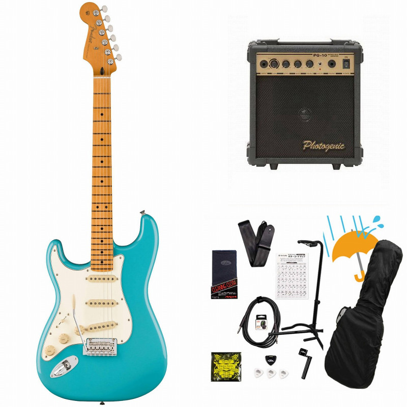 Fender / Player II Stratocaster Left-Handed Maple FB Aquatone Blue PG-10アンプ付属エレキギター初心者セットR