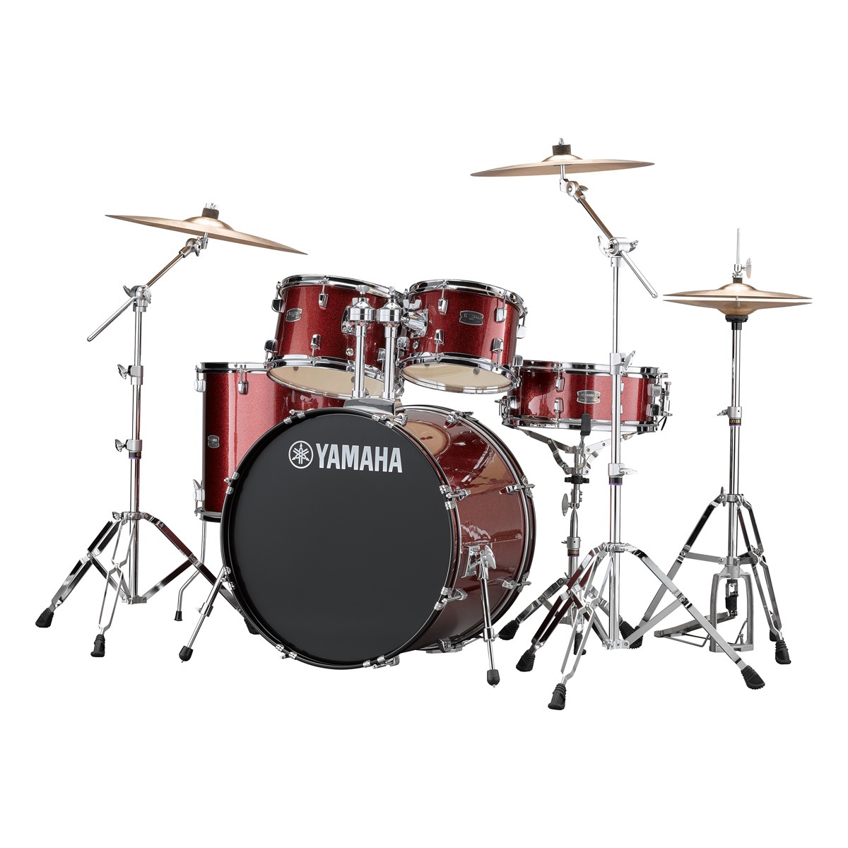 美品 ヤマハ ドラムセット RDP2F5STD 22BD RYDEEN ジルジャンシンバル EVANS練習パッド付 苫小牧西店 YAMAHA / RDP2F5STD BGGバーガンディーグリッター ライディーン ドラム