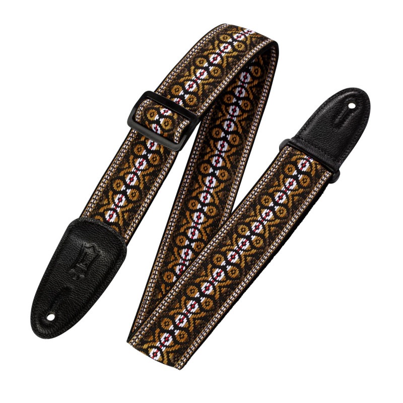 Levy's / Hootenanny Series M8HT-20 Orange & Brown Stripes レビーズ ストラップ ジャガード織【正規代理店製品】