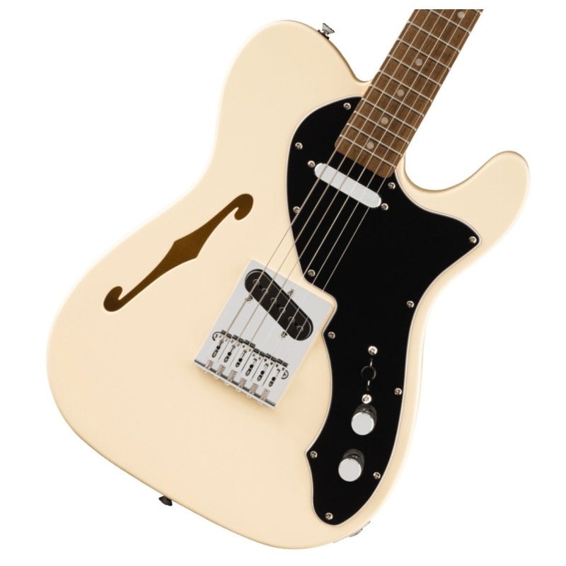 Squier by Fender / Affinity Series Telecaster Thinline Laurel Fingerboard Black Pickguard Olympic White スクワイヤー
