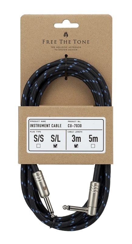 FREE THE TONE / CU-7030 3m S/L INSTRUMENT CABLE 3メートル ストレート/L字 ギターケーブル ギターシールド フリーザトーン 【横浜店】