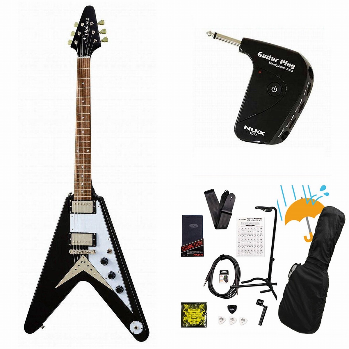 Epiphone Flying V Ebony エレキギター Epiphone Flying V - Ebony