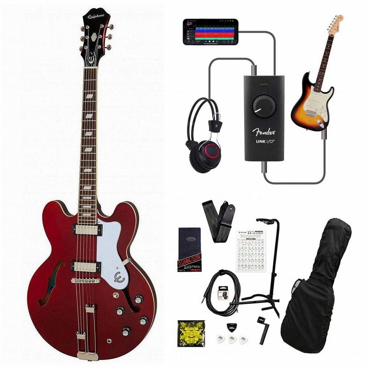 Epiphone / Riviera Sparkling Burgundy (SBU)セミアコ 録音