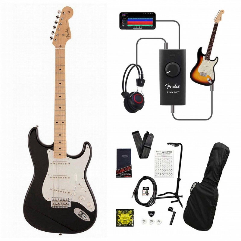 Fender / Made in Japan Traditional 50s Stratocaster Maple Fingerboard Black  録音＆セッションで上達！Fender Link I/O付き13点セット