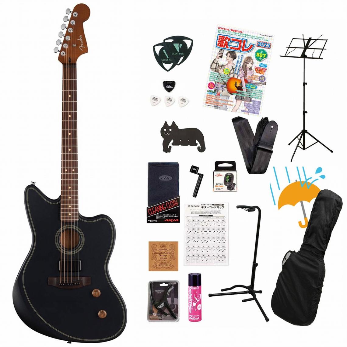 Fender / Acoustasonic Standard Jazzmaster Black フェンダーアコギ