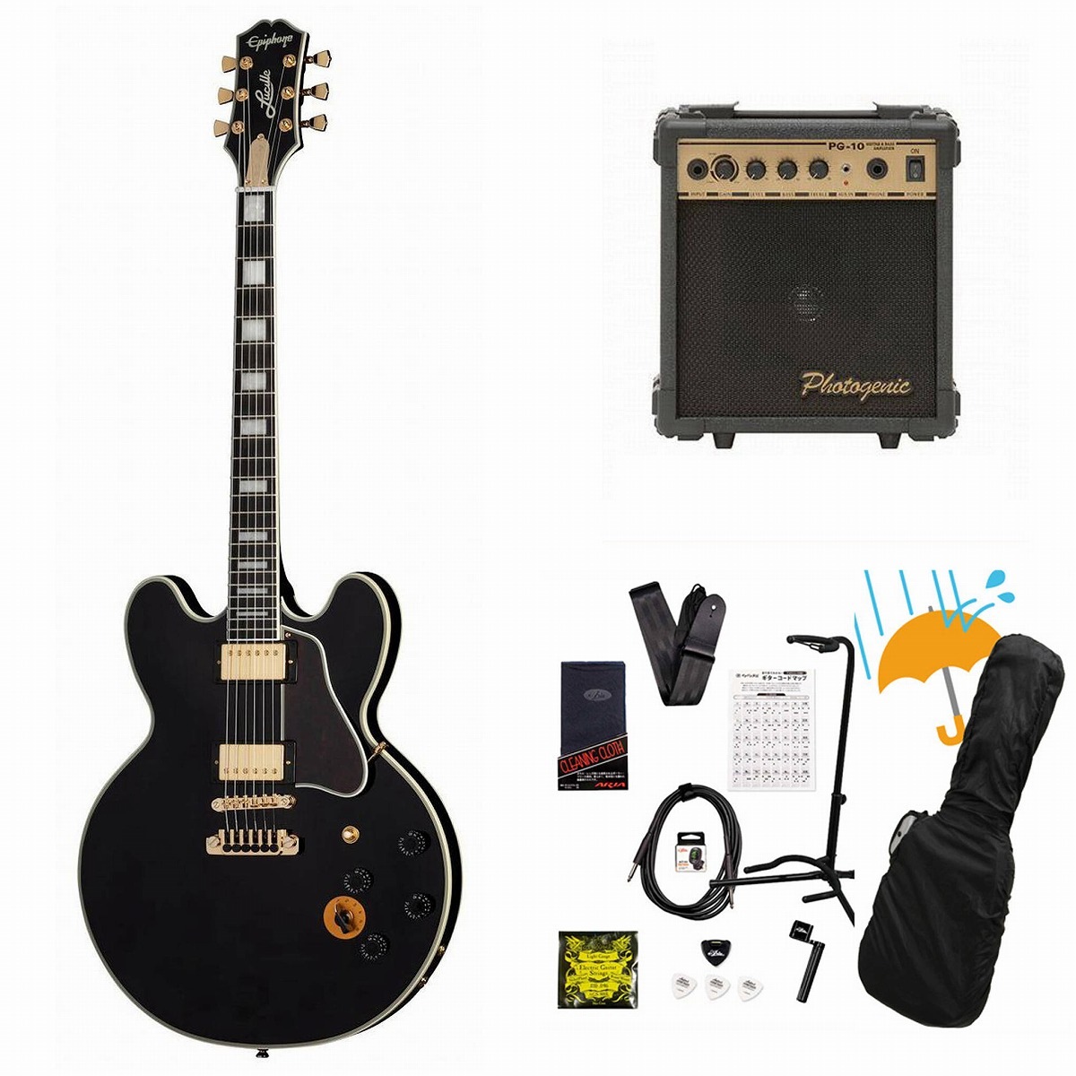 Epiphone Lucille エレキギター ブラック Amazon | Epiphone エピフォン セミアコギター B.B. King Lucille