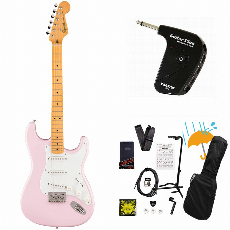 Squier by Fender / Classic Vibe '50s Stratocaster HT Maple Fingerboard Parchment Pickguard Shell Pink GP-1アンプ付属エレキギター初心者セットR