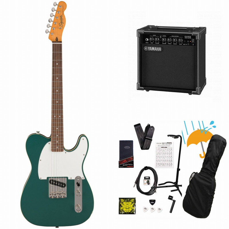 Squier by Fender / Classic Vibe Custom Esquire Laurel Fingerboard Parchment Pickguard Sherwood Green YAMAHA GA15IIアンプ付属初心者セットR