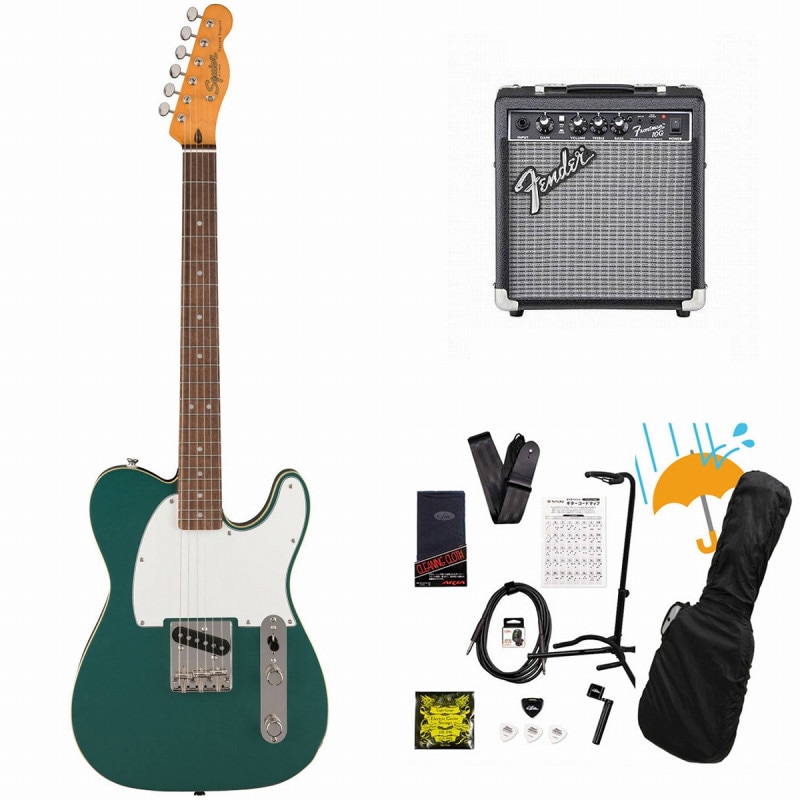 Squier by Fender / Classic Vibe Custom Esquire Laurel Fingerboard Parchment Pickguard Sherwood Green Fender 10Wアンプ付属エレキギター初心者セットR