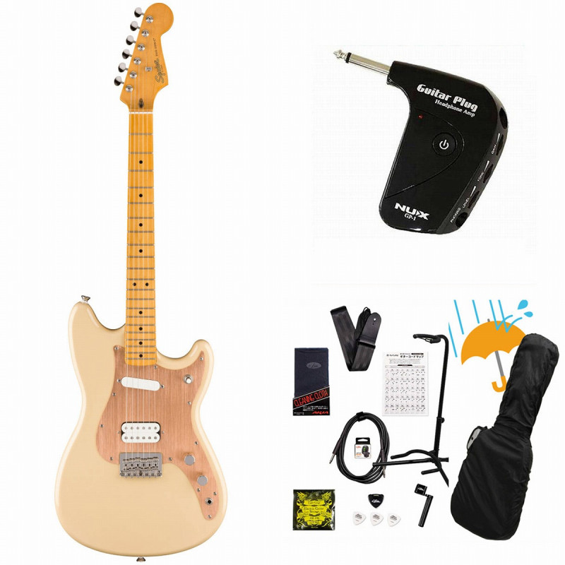 Squier by Fender / Classic Vibe Duo-Sonic HS Maple Fingerboard Gold Anodized Pickguard Desert Sand GP-1アンプ付属エレキギター初心者セットR