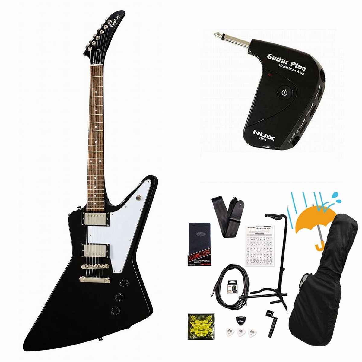 Epiphone / Inspired by Gibson Explorer Ebony エクスプローラー GP-1