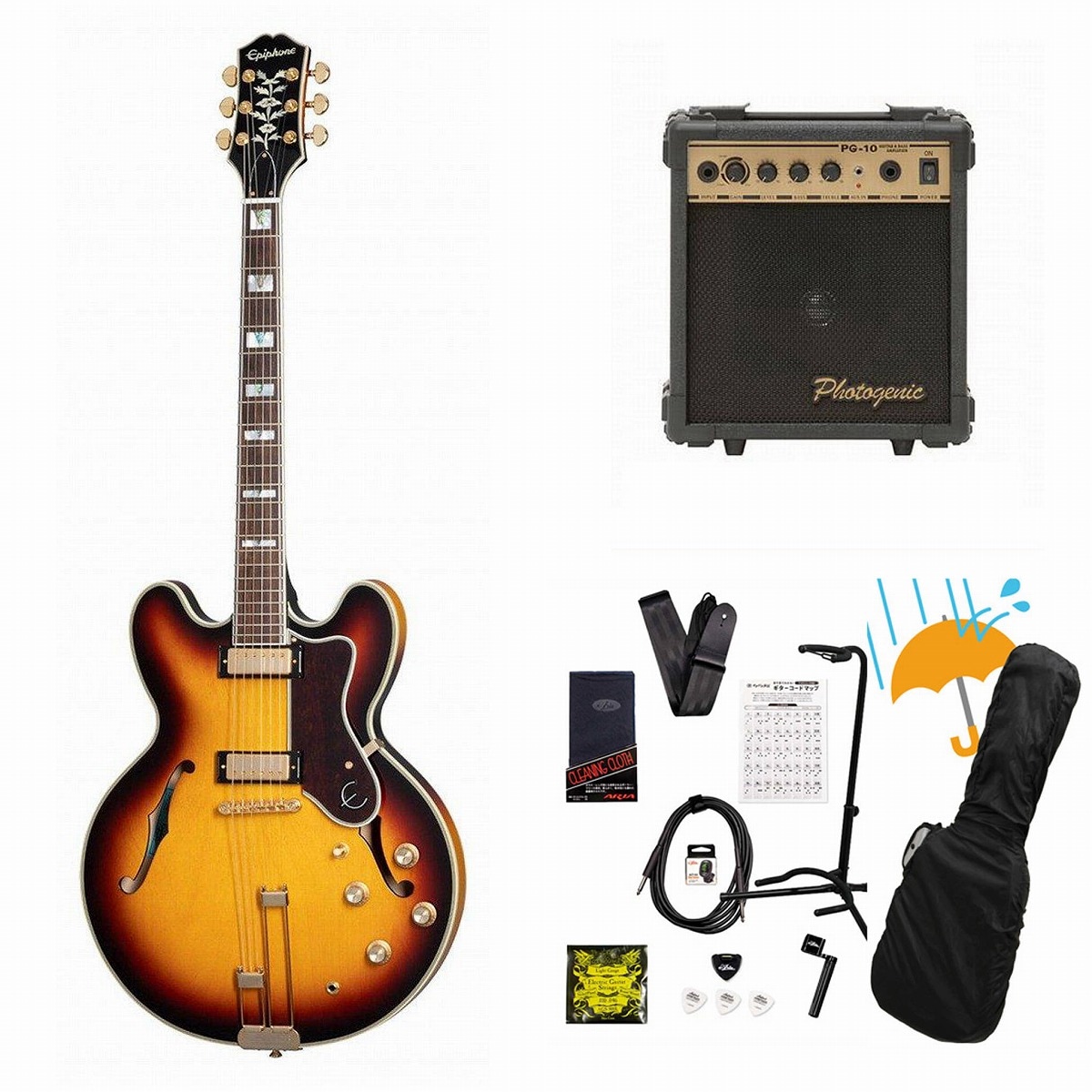 ⭐️ 週末セール64,000→59,990⭐️Epiphone シェラトンエレキ Epiphone / Sheraton with Frequensator Vintage Sunburst シェラトン