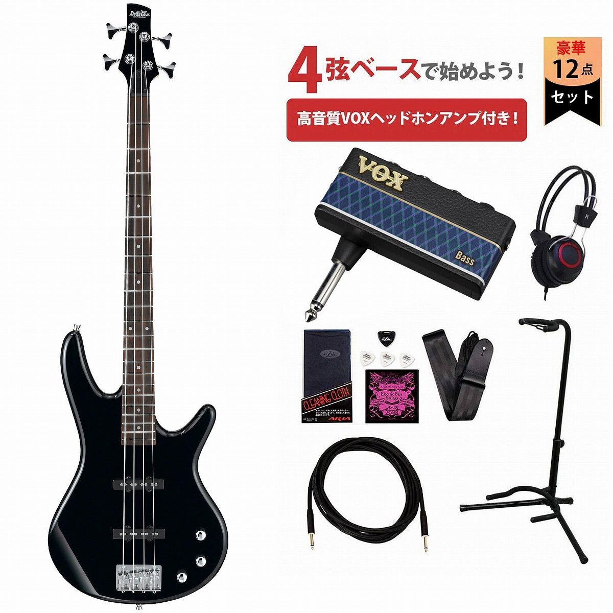 Ibanez / GSR180-BK ジオ アイバニーズ エレキベース VOXヘッドホン