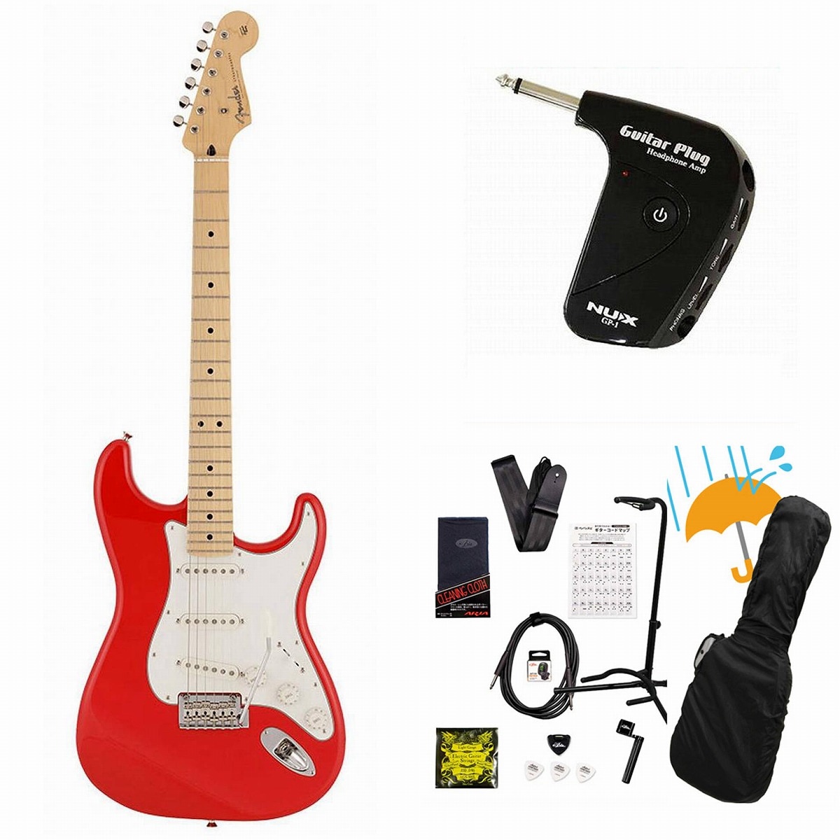Fender / Made in Japan Hybrid II Stratocaster Maple FB Modena Red