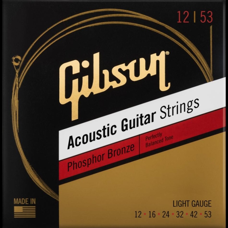 Gibson / SAG-PB12 Phosphor Bronze Acoustic Guitar Strings 12-53 Light 【アコースティックギター弦】 ギブソン