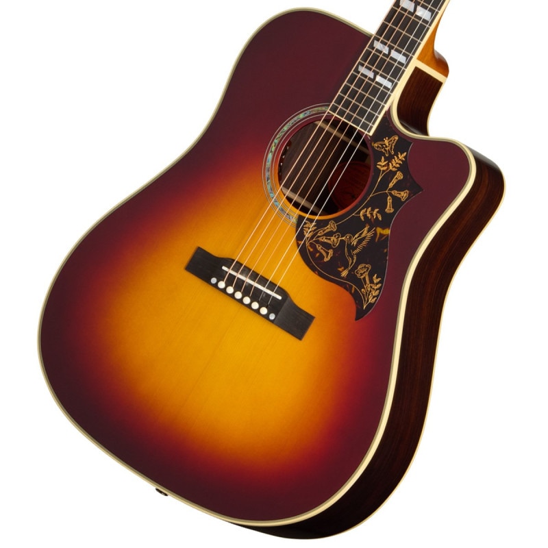 【美品】エピフォン Epiphone GIBSON ギブソン 限定 エレアコ Epiphone / Inspired by Gibson Custom Hummingbird Deluxe EC Autumn