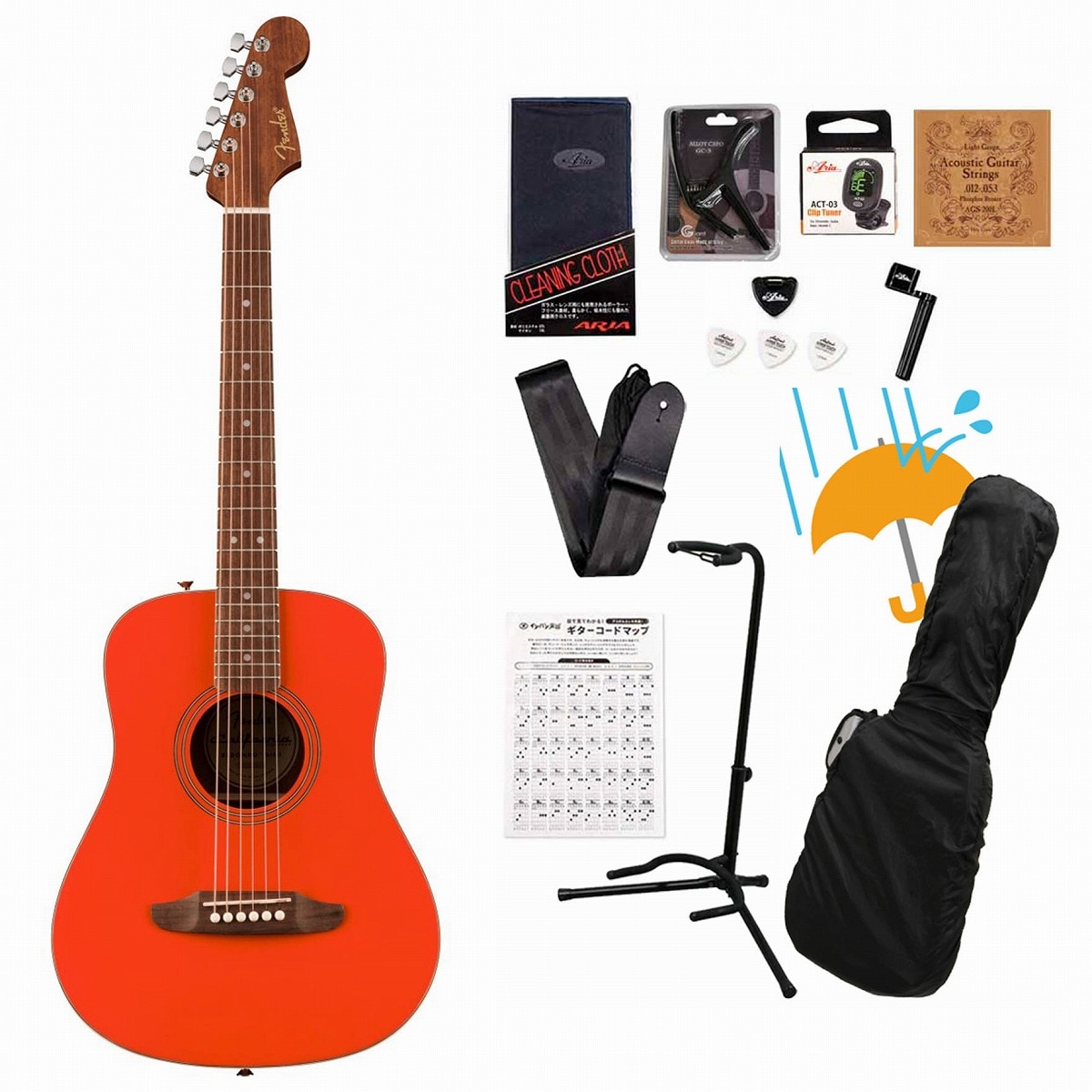 Fender Ventura アコースティックギター レッド Fender（フェンダー） REDONDO PLAYER CAR WN Candy Apple Red