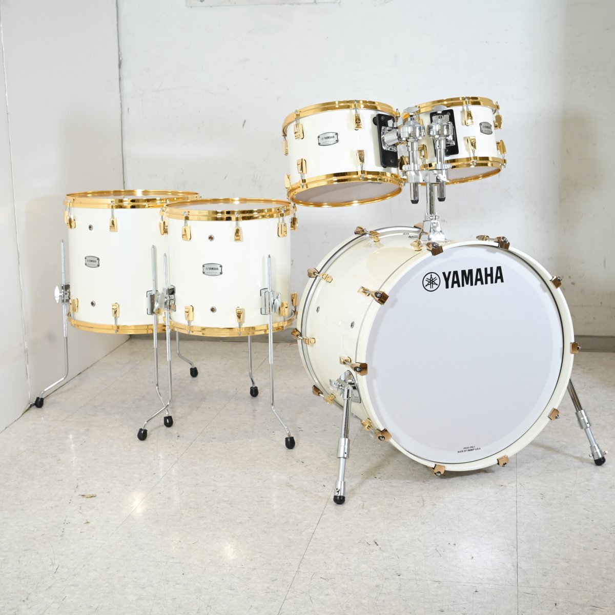 YAMAHA / PHX 22/10/12/14/16 5点キット #ポーラホワイト w/Gold Parts