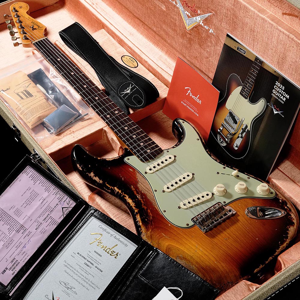 ギター fender customshop 1963 TIMEMACHINE Relic Fender Custom Shop / Time Machine 1963 Stratocaster Super Heavy