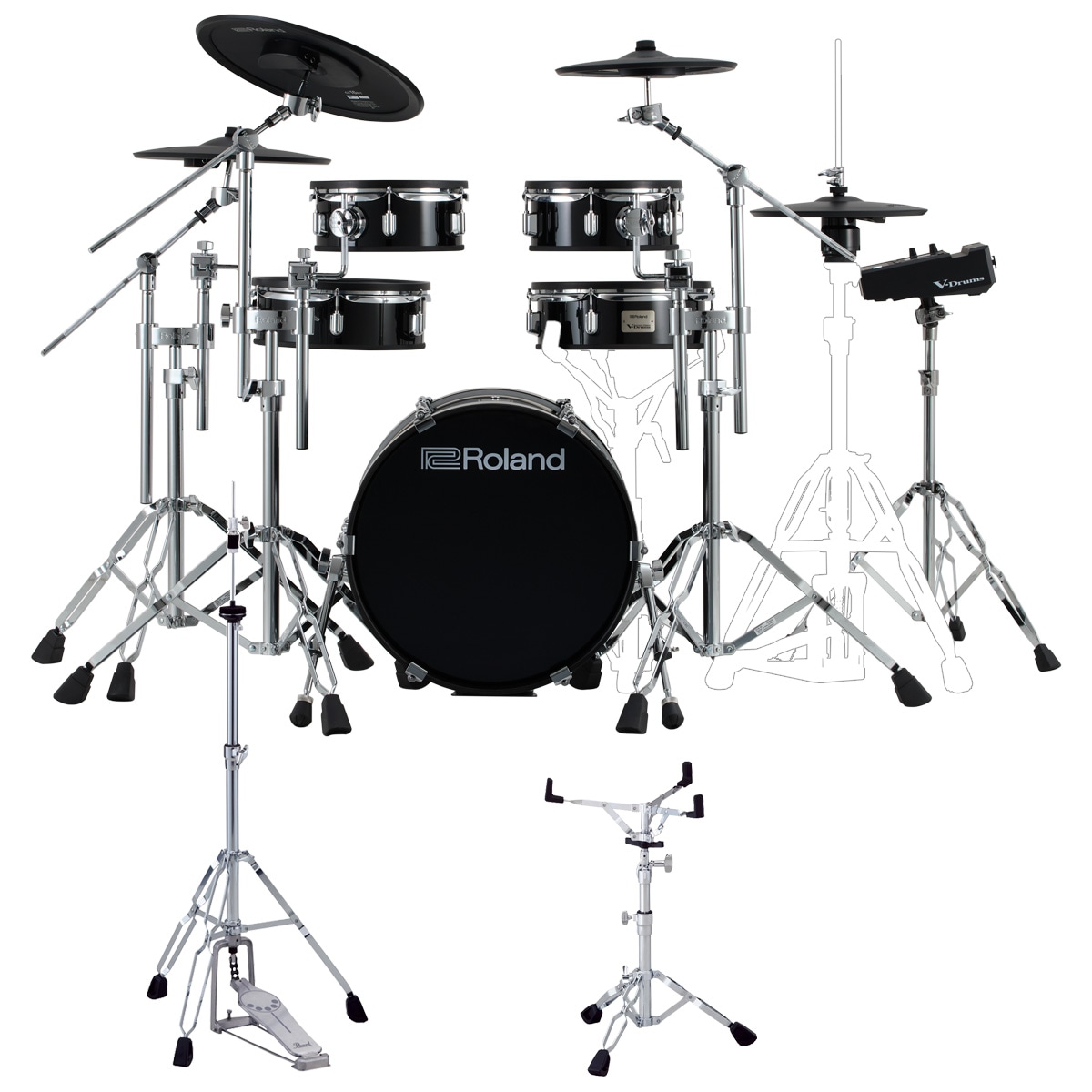 Roland / VAD316 PEARL製ハイハットスタンドとスネアスタンドセット